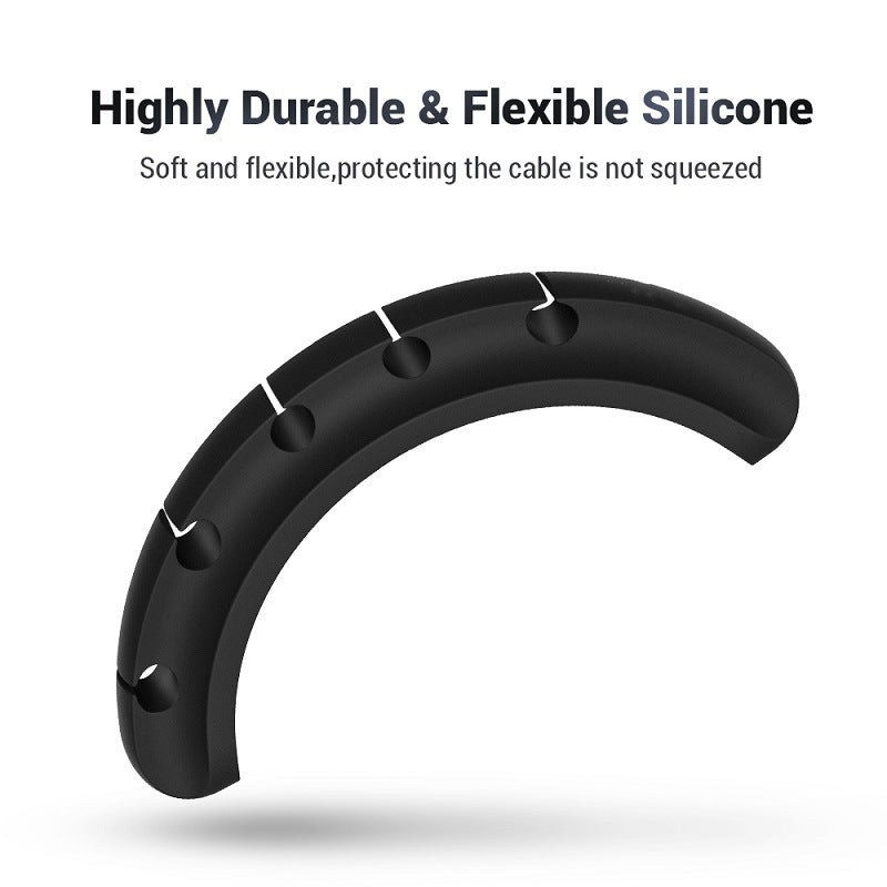 Desktop Charging Data Cable Organizer Silicone Creative Gift Storage Cable Holder Car Self-Adhesive Cable Winder Cable Clip - Image 5